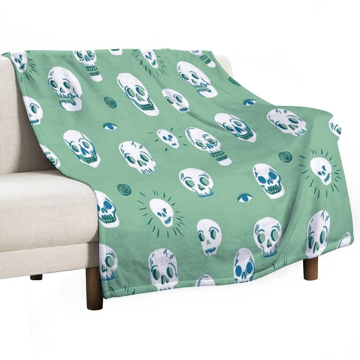 Pattern of Skulls Throw Blanket