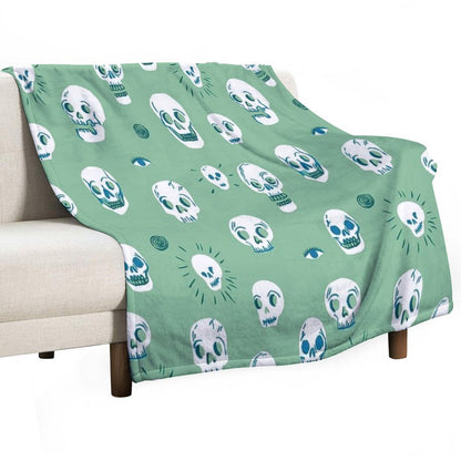 Pattern of Skulls Throw Blanket