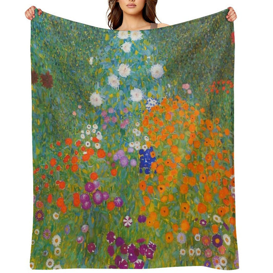 Gustav Klimt - Blumengarten (Flower Garden) Throw Blanket