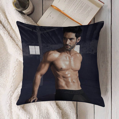 Tom Ellis Linen Throw Pillow Cover