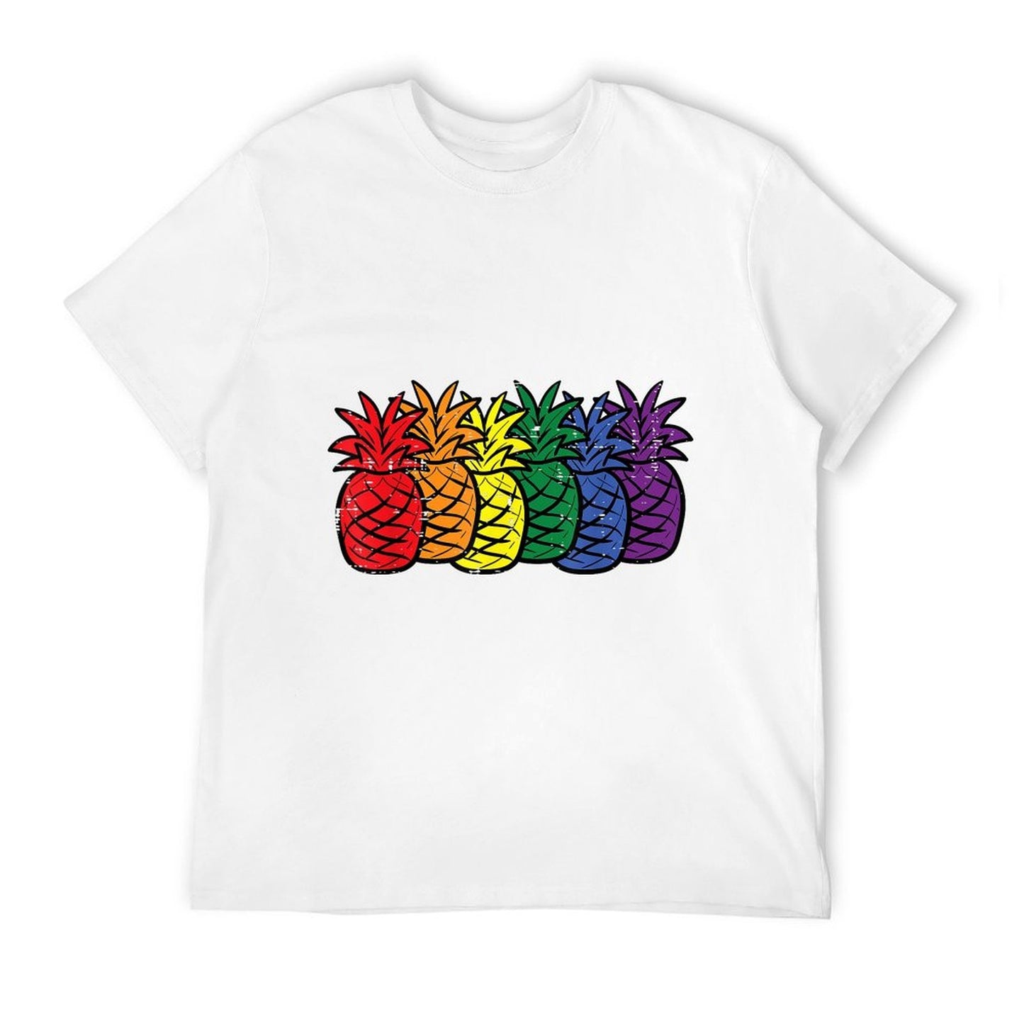 Gay Rainbow Pineapple LGBT Pride Month Subtle Men Women  Trendy Pattern T-Shirt
