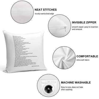 Every That's What She Said From The Office Soft Shrink-Resistant Throw Pillow