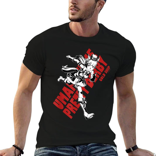 Umamusume Pretty Derby Gold Ship  Oversized Silhouette T-Shirt