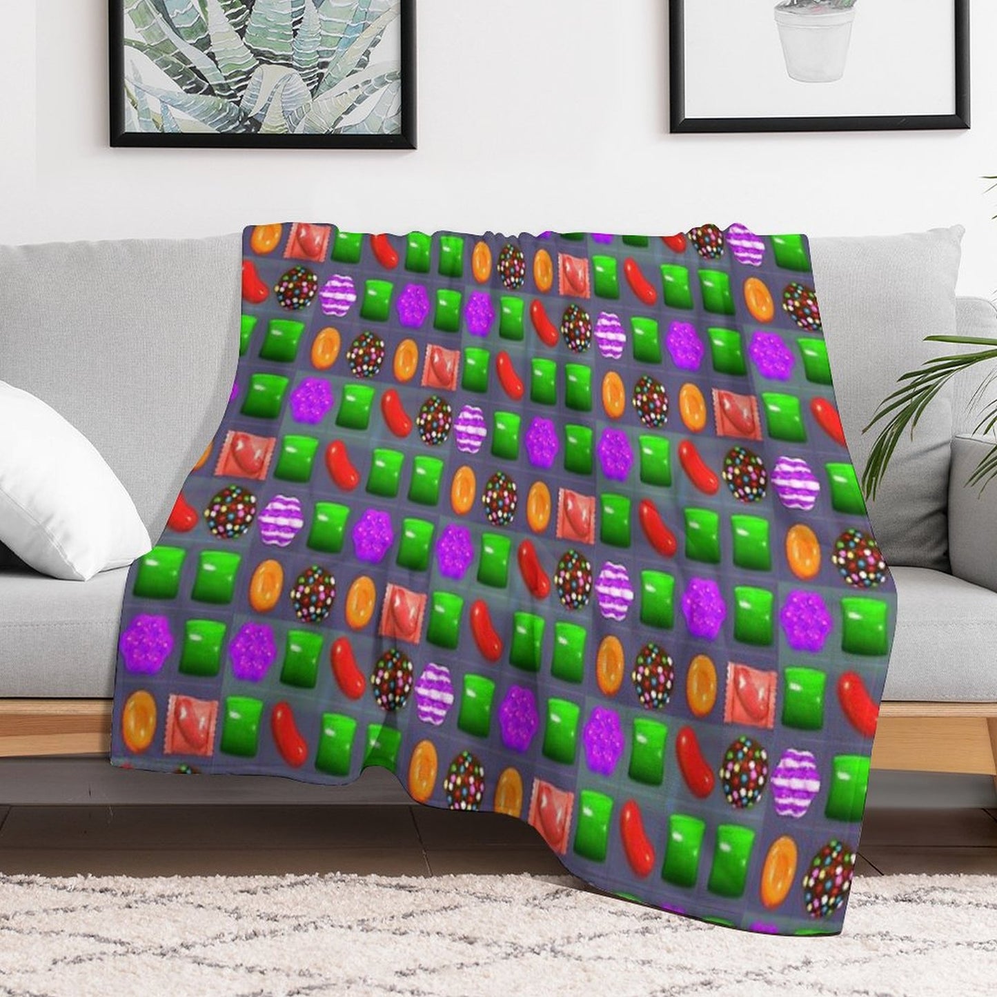 Candy Combo Candy Crush Throw Blanket