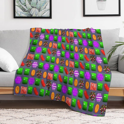 Candy Combo Candy Crush Throw Blanket