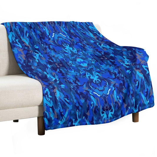 A Mix Up of The Blues Throw Blanket
