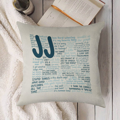 JJ Outer Banks S2 Quotes Linen Throw Pillow Cover