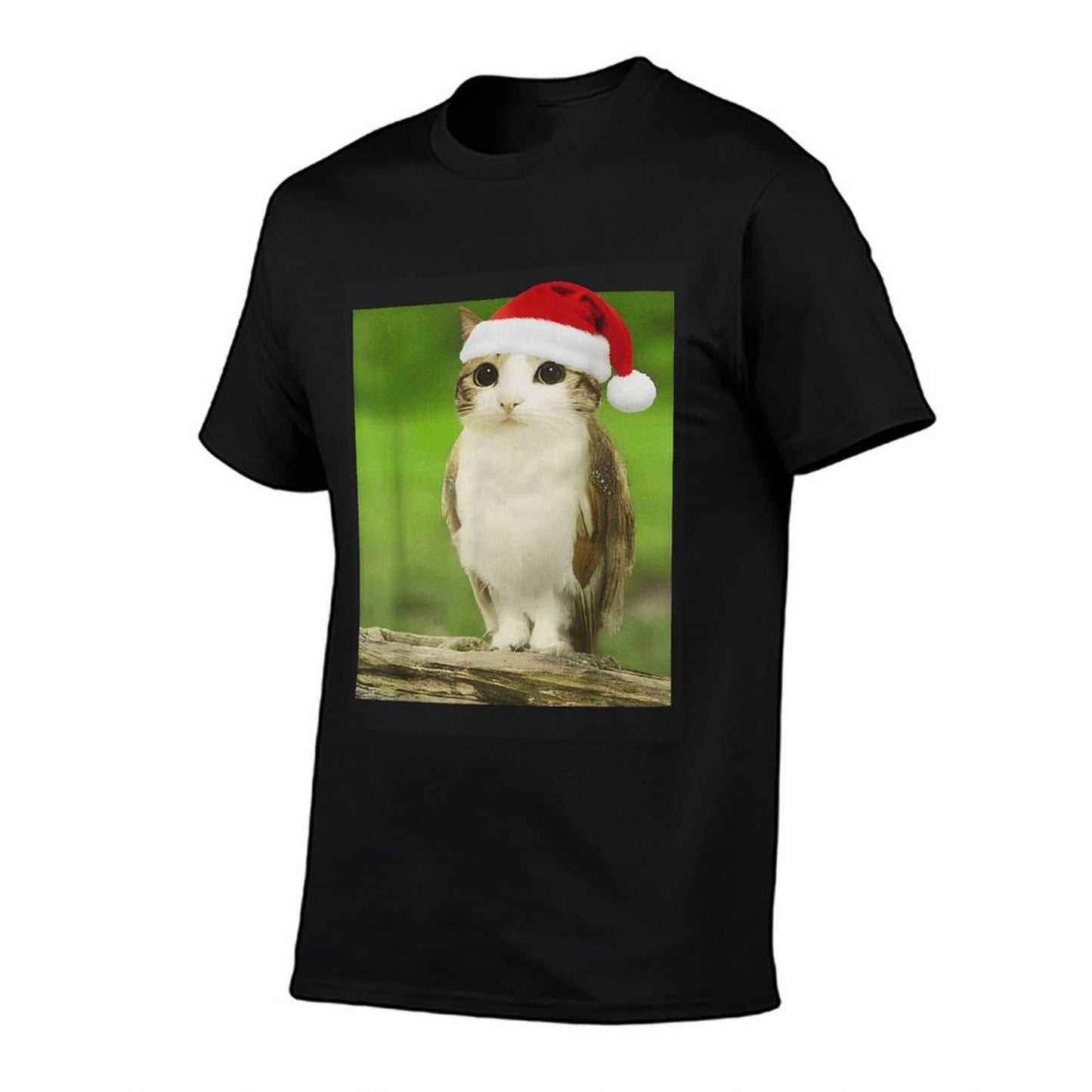 Funny Adorable Cat Owl Meme Meowl Christmas  Easy-care T-Shirt