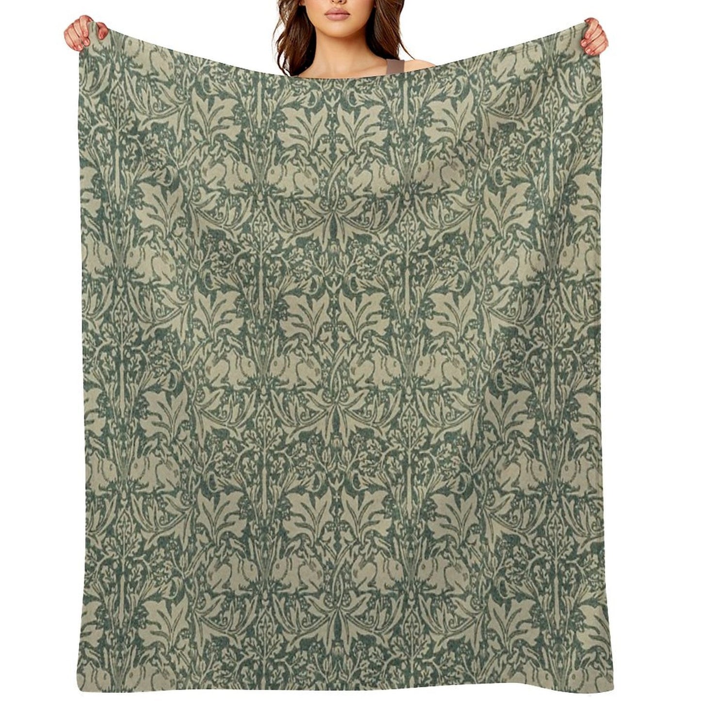 William Morris Brer Rabbit Print Throw Blanket