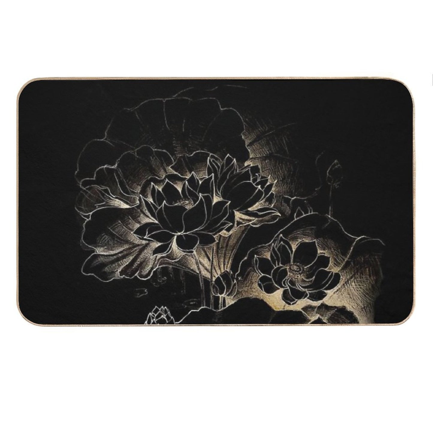 Gold Lotus Bath Mat
