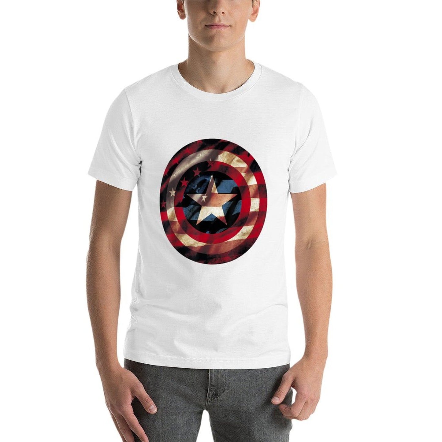 Marvel Captain America Avengers Shield  Polyester Blend T-Shirt