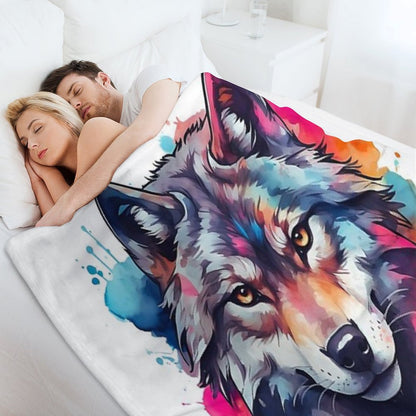 Gameink. Wolf Throw Blanket