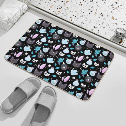 Herb Witch  Black  Nikury  Absorbent Bath Mat