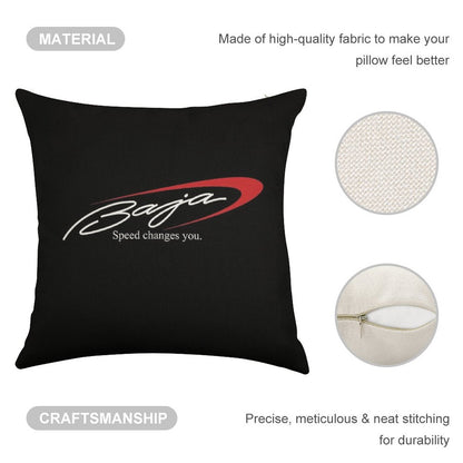 Baja Boats Logo Linen Throw Pillow Cover