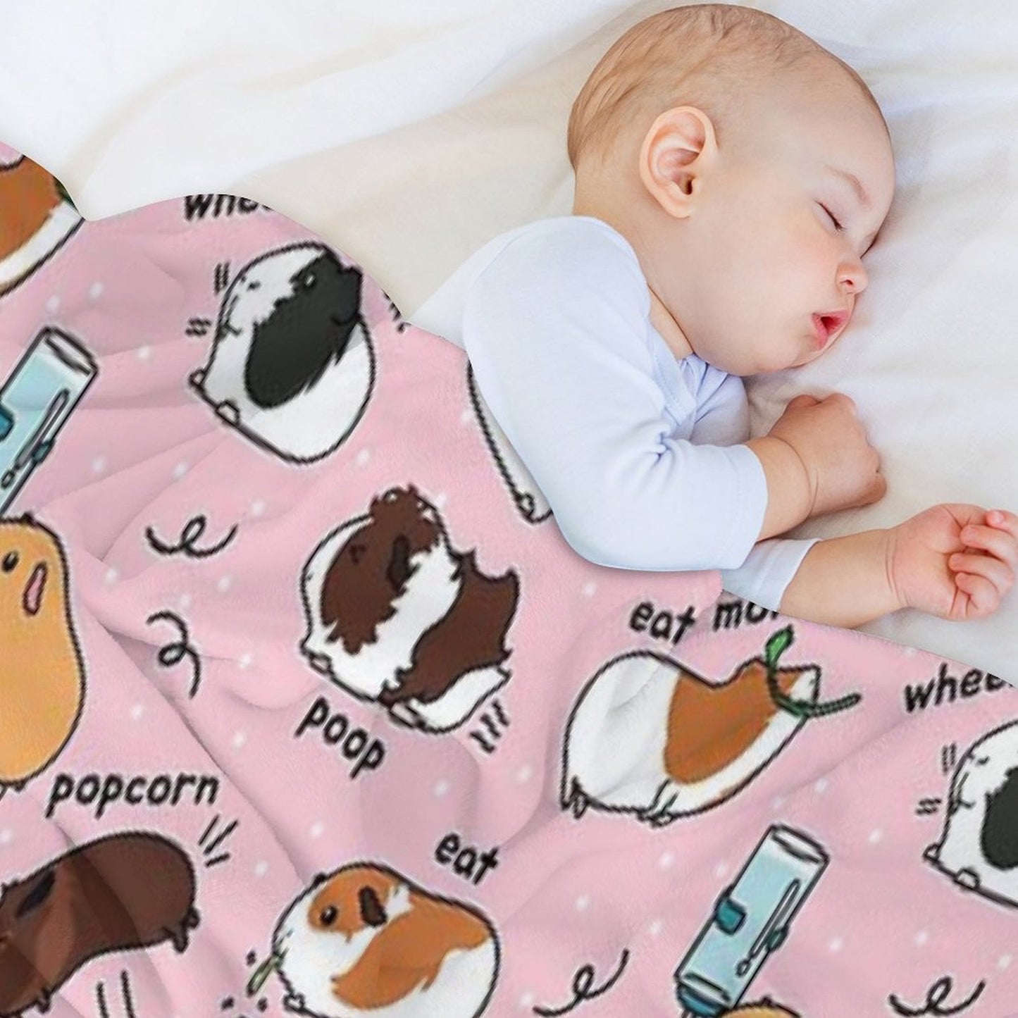 Guinea Pig Daily To-Do List - Pink Background Throw Blanket