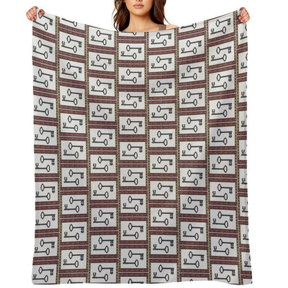 Pair of Keys (cross Stitch Style) Throw Blanket