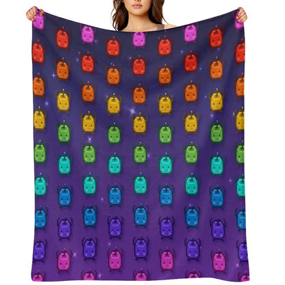 Stardew Valley Rainbow Junimos Throw Blanket