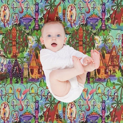 The ORIGINAL Enchanted Tiki Room Collage Throw Blanket