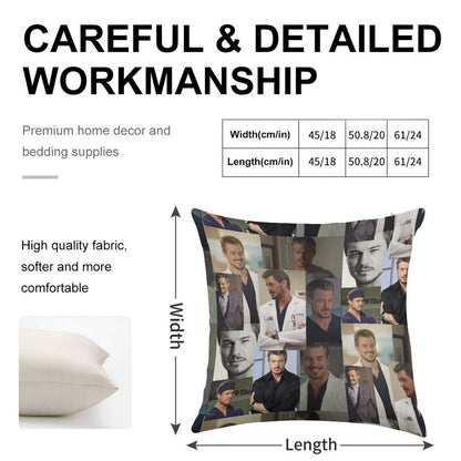 Mark Sloan Linen Throw Pillow Cover