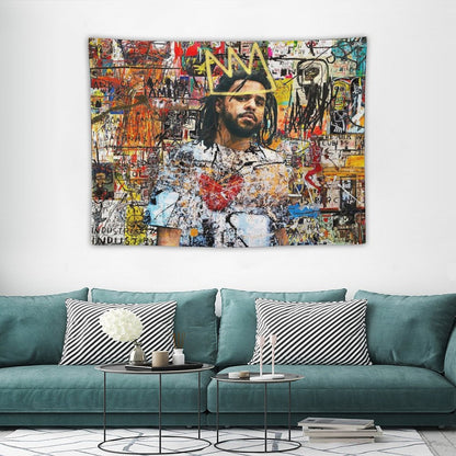 J Cole Portrait Tapestry
