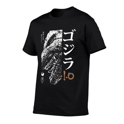 Godzilla Minus One Half Face Black & White Movie Poster  Breathable T-Shirt