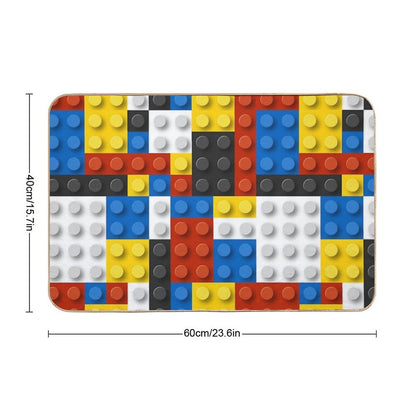 Mondrian Blocks De Stijl Modern Art Bath Mat