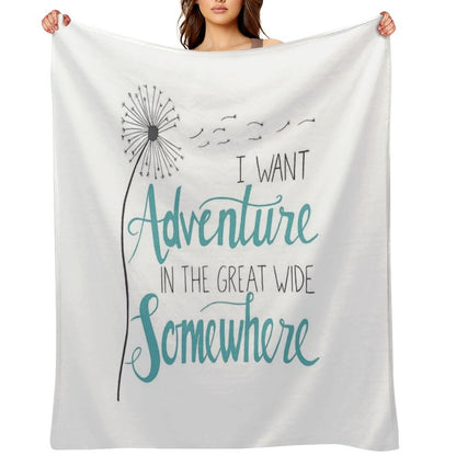 I Want Adventure Throw Blanket