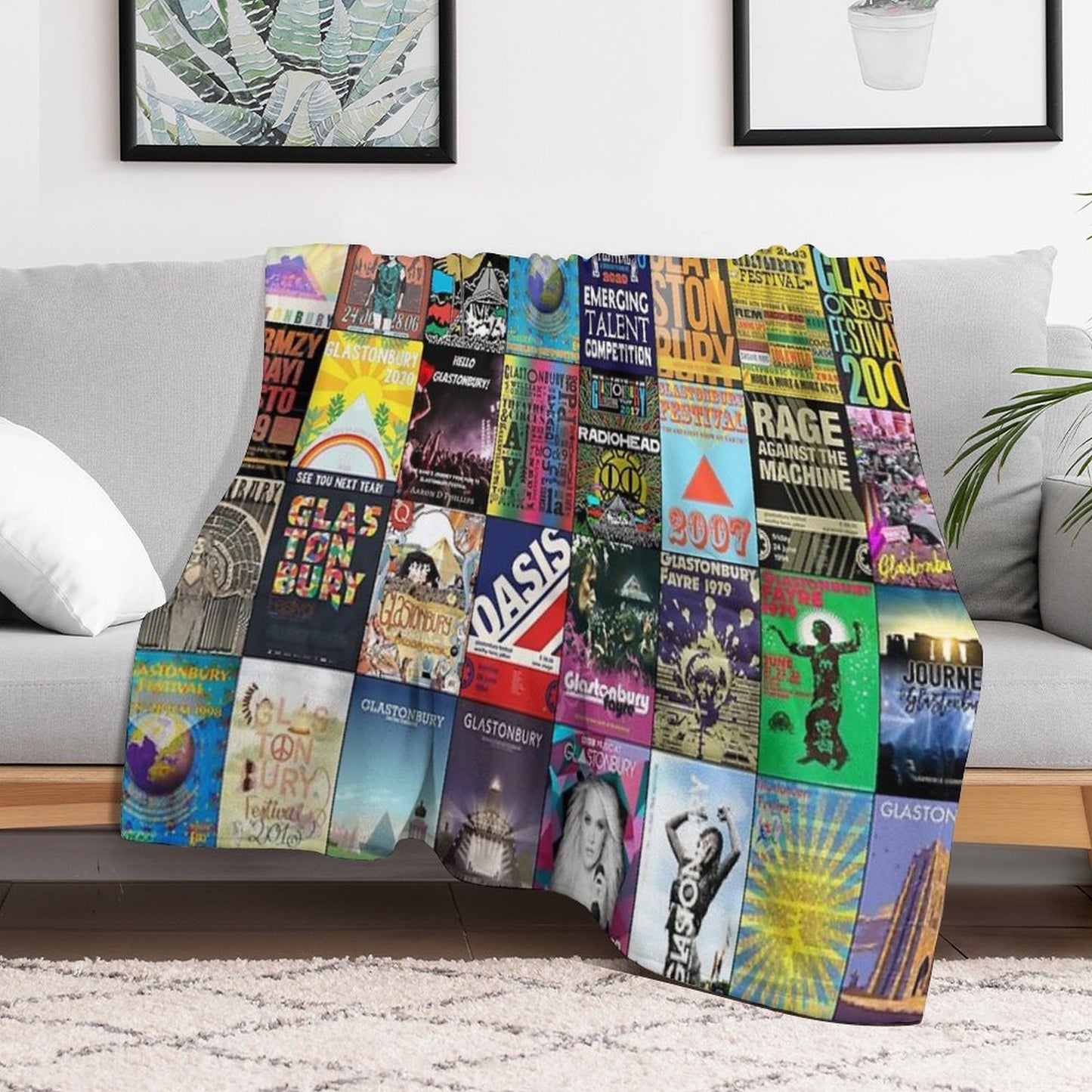 Glastonbury Festival Throw Blanket