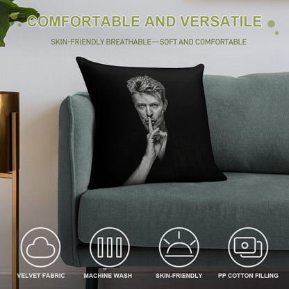David Bowie Soft Warmth Comfort Throw Pillow
