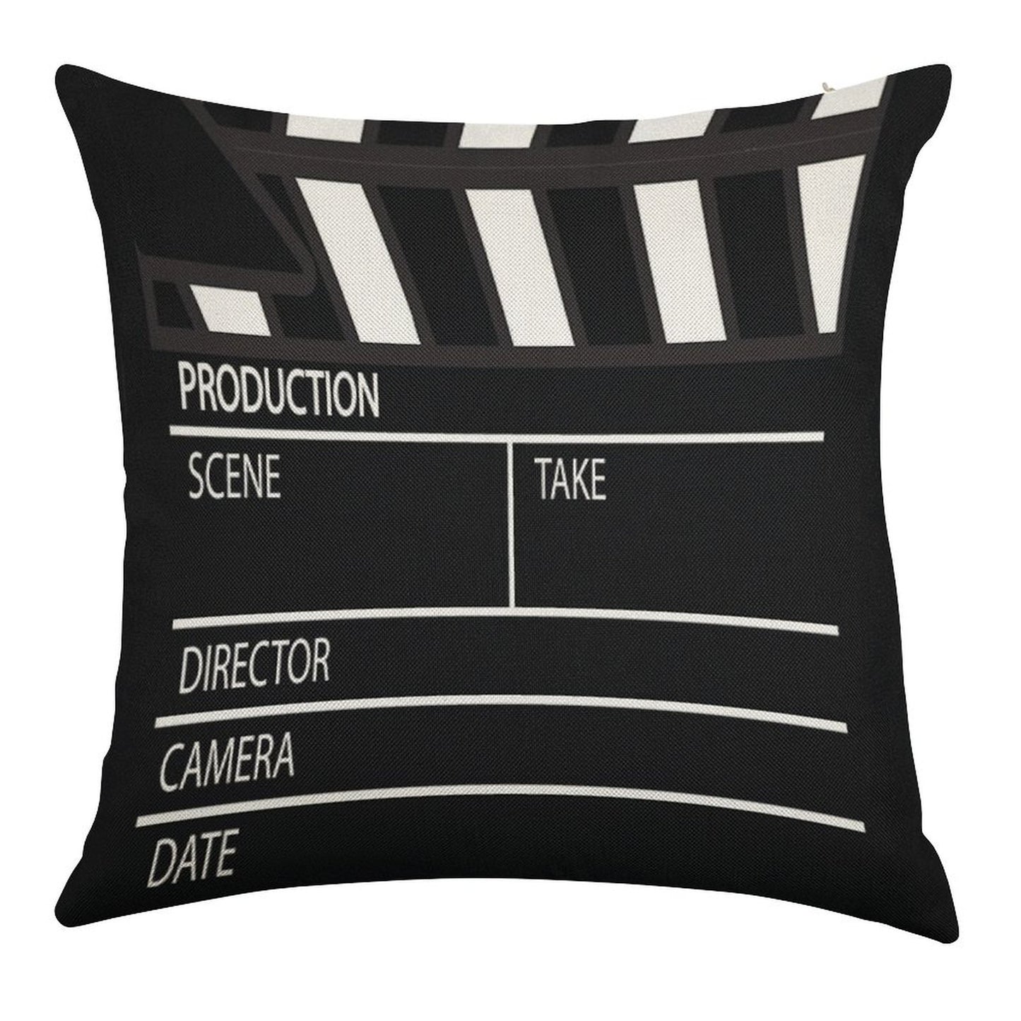 Clapper Board Linen Throw Pillow Cover
