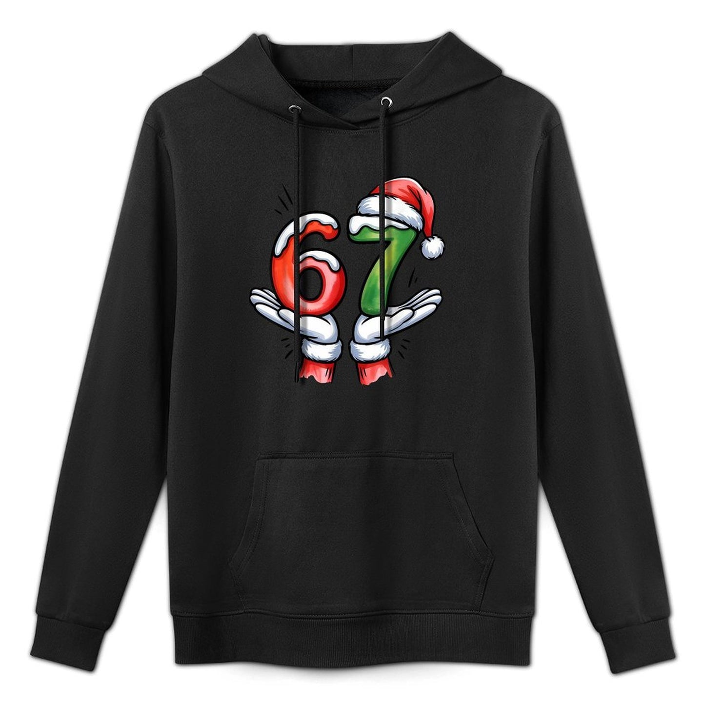 67 Meme Santa Claus Hand Funny Six Seven Christmas Boy Girl Adjustable Hood Hoodie
