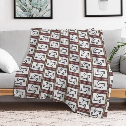 Pair of Keys (cross Stitch Style) Throw Blanket