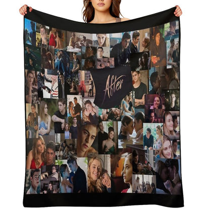 After Collage Throw Blanket