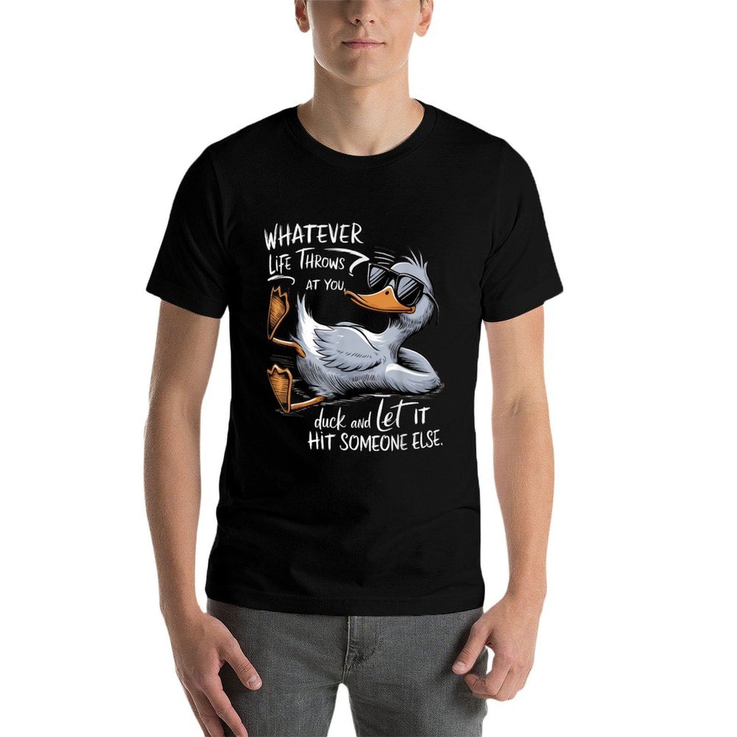 Funny Duck Funny Quote Graphic Tees For Men Women Kids  Relaxed-fit T-Shirt