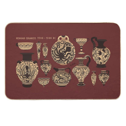 Late Minoan Ceramics  Repositionable Bath Mat