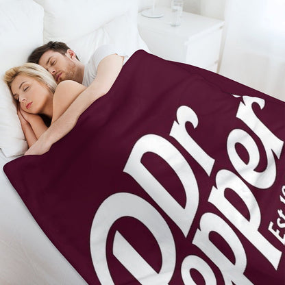 Dr Pepper Soda Throw Blanket
