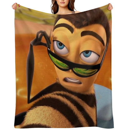 Bee Movie Barry Benson Meme Throw Blanket