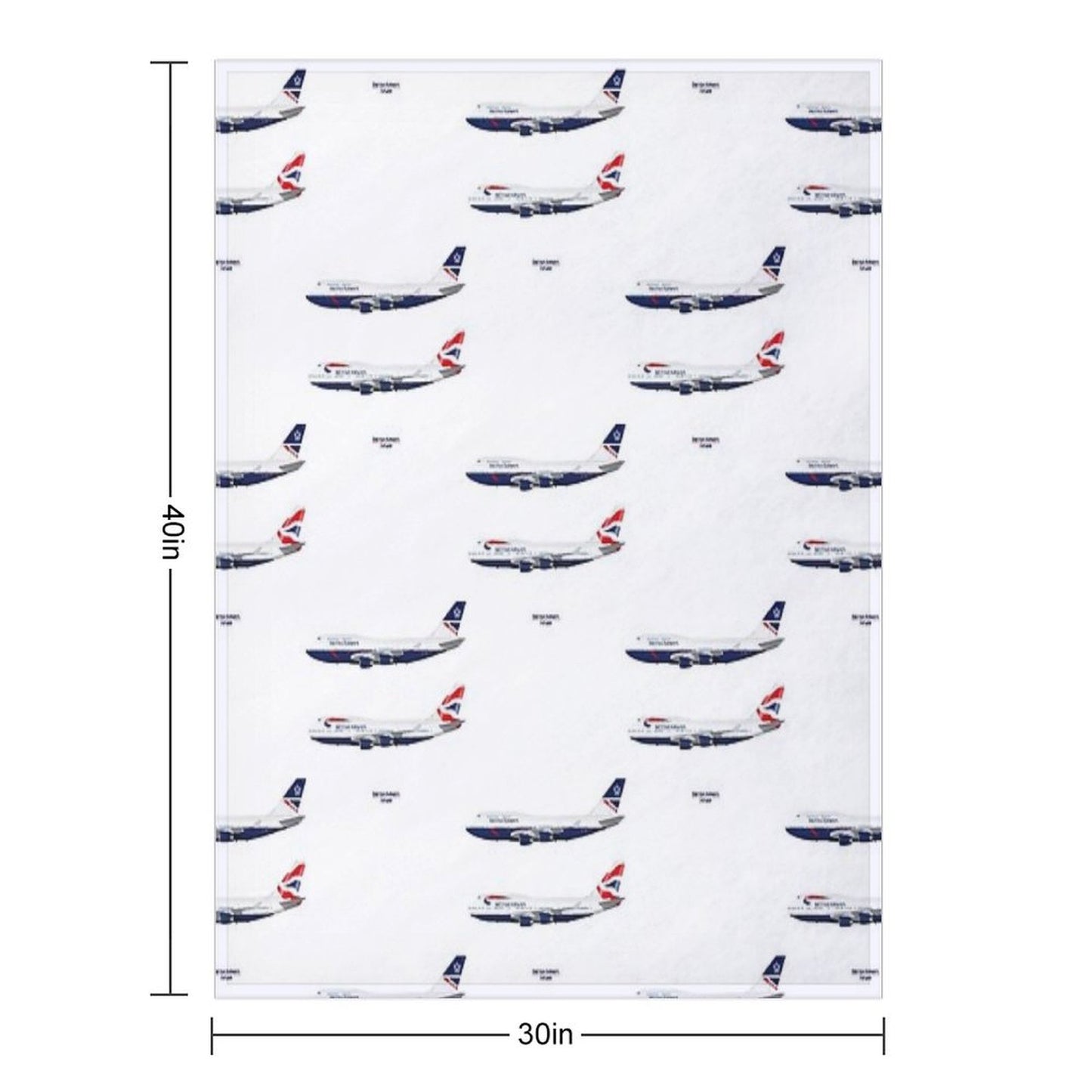 British Airways 747s Throw Blanket