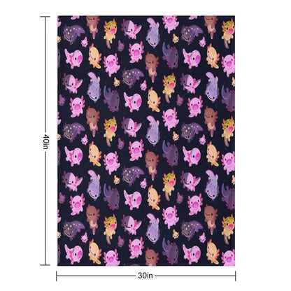 Happy Axolotl Throw Blanket