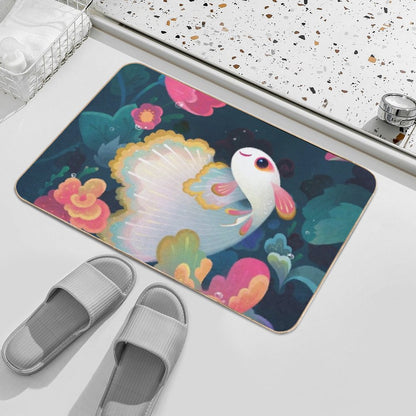 Flower Guppy Bath Mat