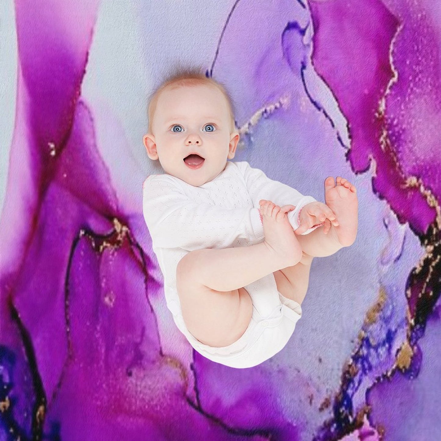 Purple Ink II Throw Blanket