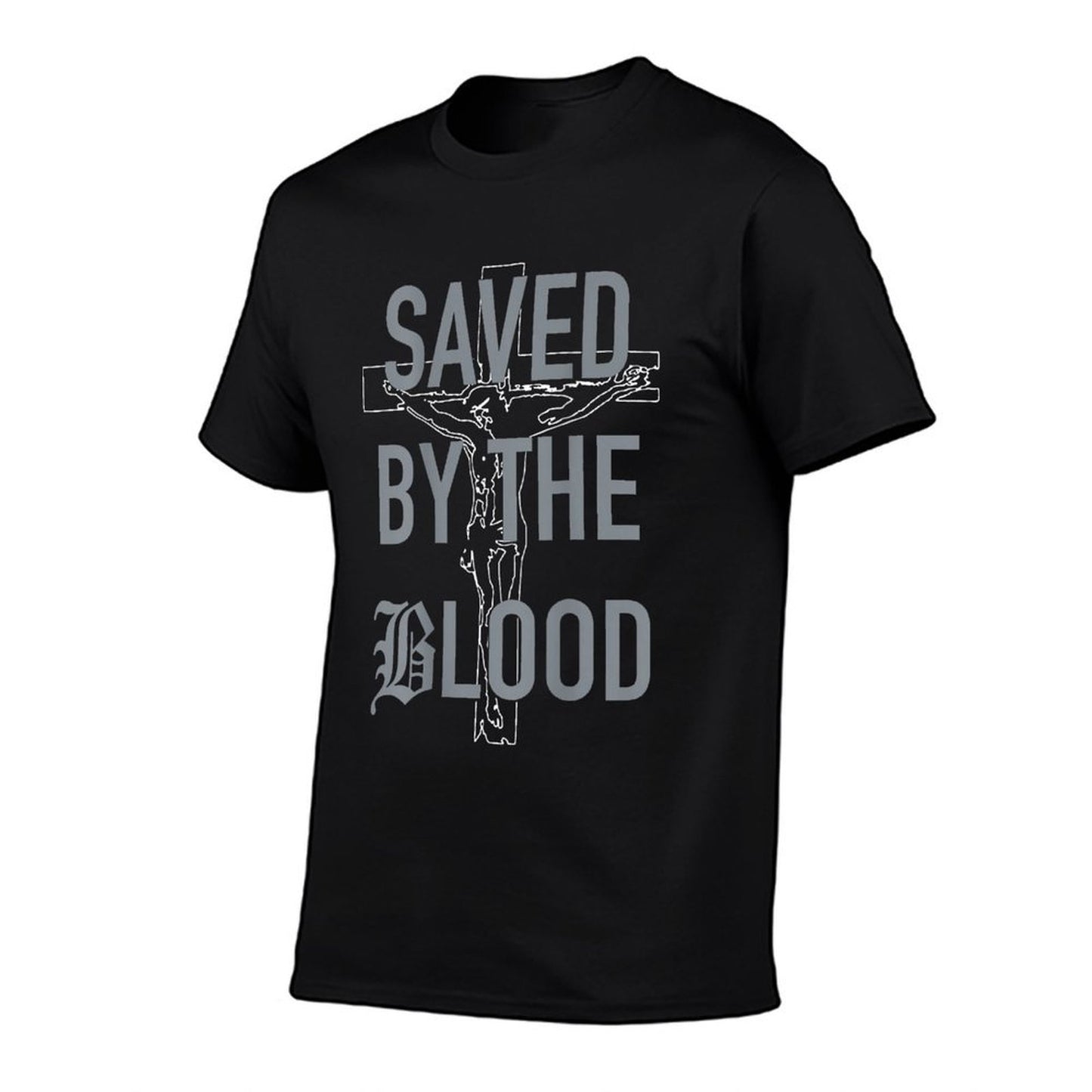 Saved By The Blood (on Back)  Easy-care T-Shirt