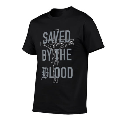 Saved By The Blood (on Back)  Easy-care T-Shirt