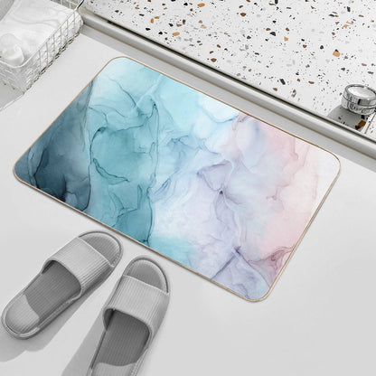 Beachy Pastel Flowing Ombre Abstract 1  Odorless Bath Mat