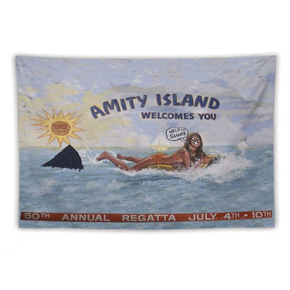 Welcome To Amity Island Tapestry