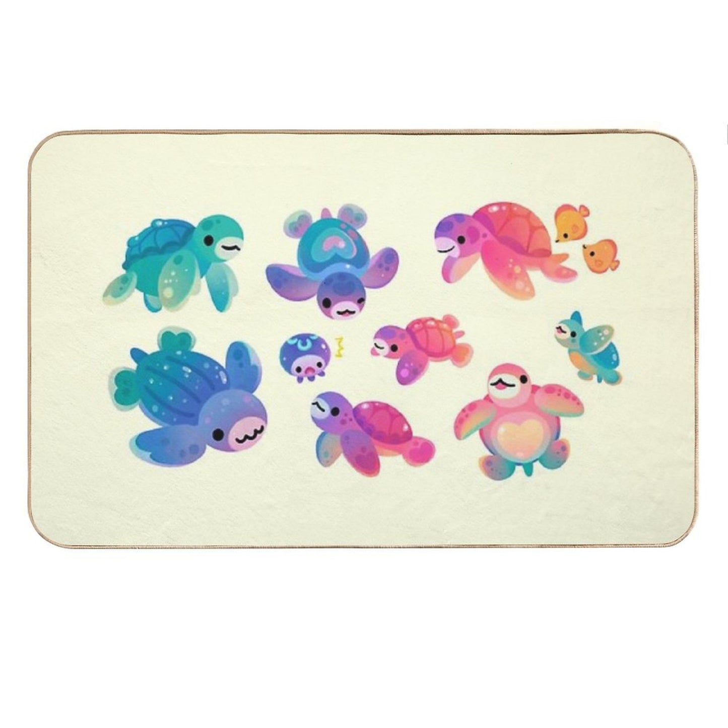 Sea Turtle - Bright Bath Mat