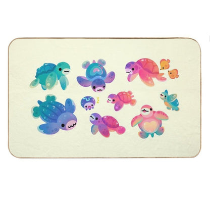 Sea Turtle - Bright Bath Mat