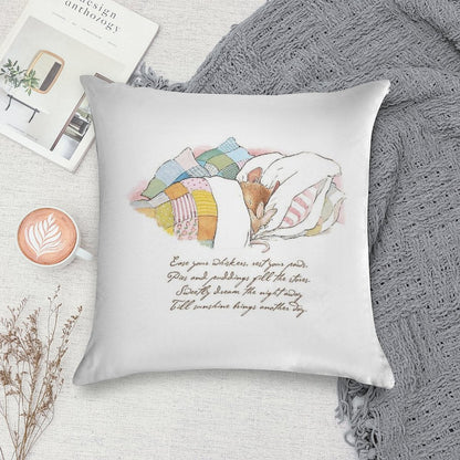 Primrose Goes to Sleep Soft Hidden Zipper Throw Pillow