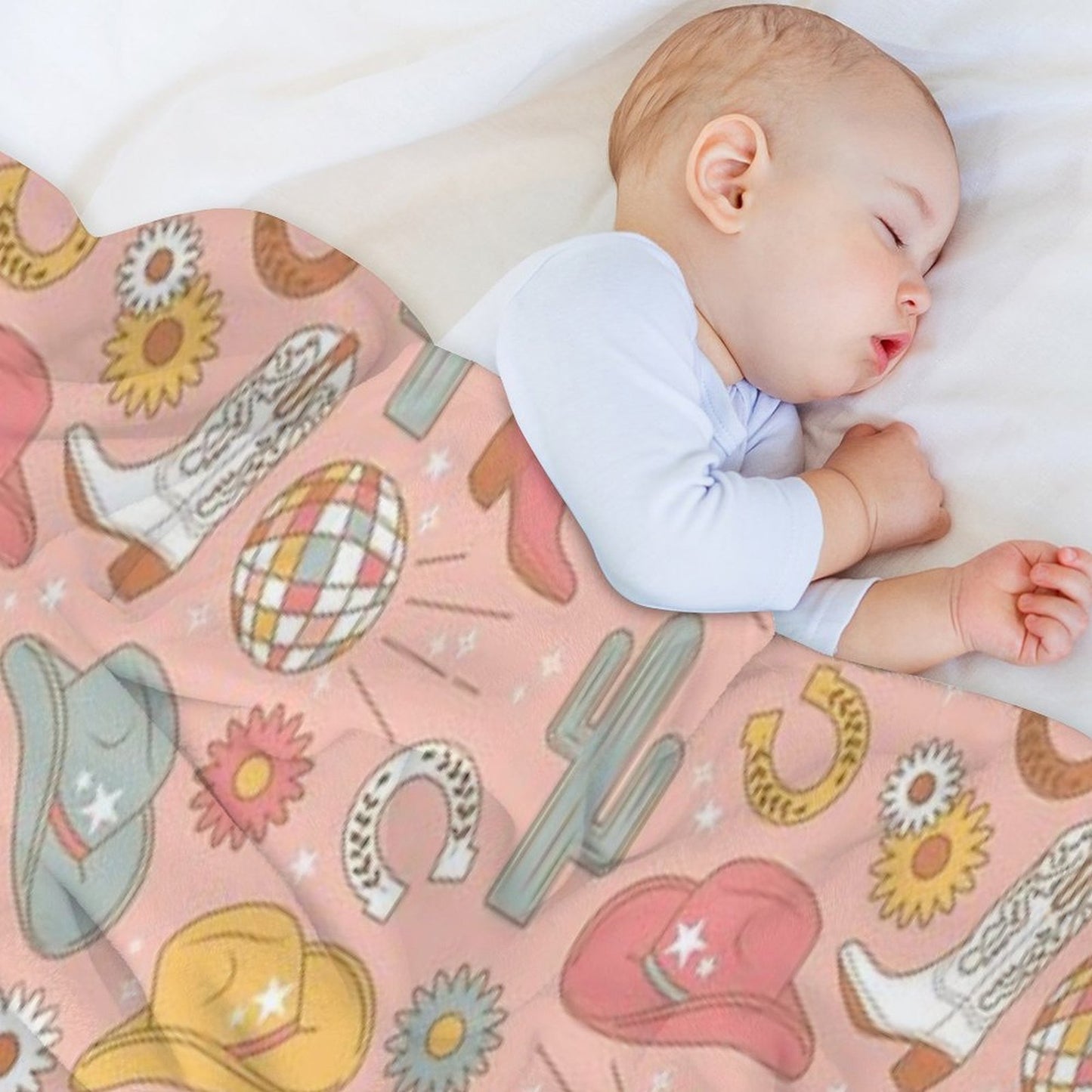 Disco Cowgirl Throw Blanket