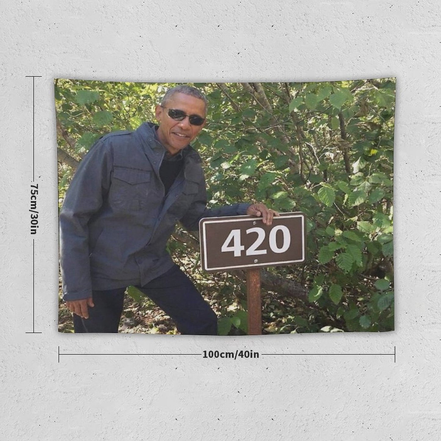420 Obama Print Tapestry